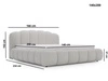 Polsterbett mit Stauraum und Lattenrost 140x200 Cloud Soft Grau