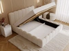 Polsterbett mit Bettkasten und Lattenrost 140x200 Smile Creme