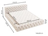 Polsterbett mit Bettkasten und Lattenrost 140x200 Palini Grau