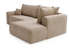 Ecksofa L-Form mit Schlaffunktion und Bettkasten Savana Bis Dunkelbeige
