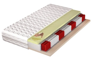 Taschenfederkernmatratze Multipocket mit hochflexiblem HR- und Visco-Schaum Avione 160x200
