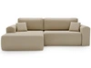 Ecksofa mit Schlaffunktion und Bettkasten Belvio links Beige 