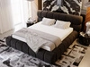 Polsterbett mit Bettkasten und Lattenrost 160x200 Mellow Schwarz