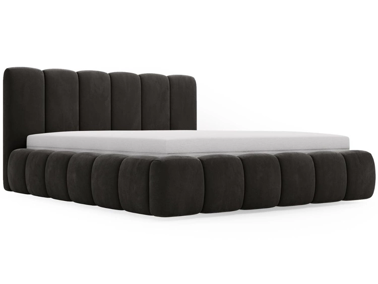 Polsterbett Ohne Bettkasten mit Lattenrost 120x200 Cloud Anthrazit