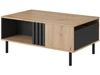 Couchtisch mit Stauraum Malone Artisan Eiche, Schwarz