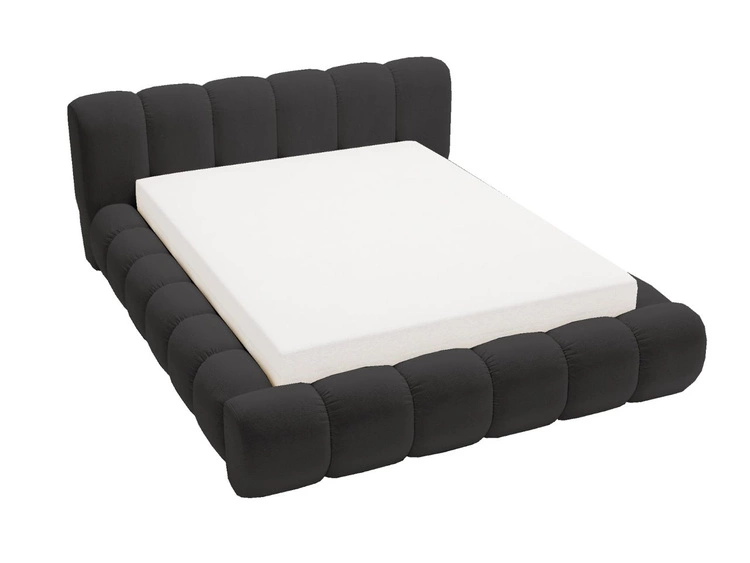 Polsterbett mit Bettkasten und Lattenrost 160x200 Doria Schwarz