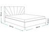 Polsterbett mit Lattenrost 140x200 Fuzi Rosa