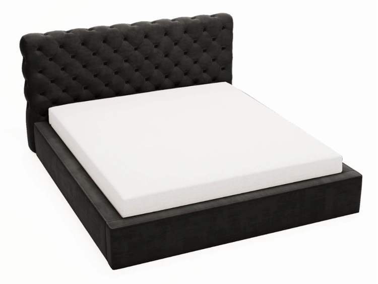 Polsterbett mit Bettkasten und Lattenrost 180x200 Apollo Schwarz