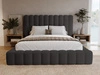Polsterbett mit Bettkasten und Lattenrost 140x200 Rotto Schwarz