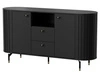 Möbel-Set für Wohnzimmer Soria Schwarz mat