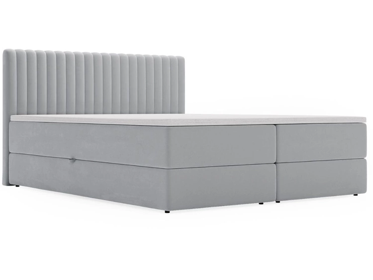 Boxspringbett mit Bettkasten 180x200 Marbella Hellgrau
