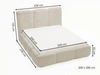 Polsterbett mit Bettkasten und Lattenrost 200x200 Bubble Grau