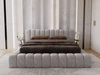 Polsterbett mit Bettkasten und Lattenrost 120x200 Italia Grau