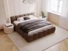 Polsterbett mit Bettkasten und Lattenrost 140x200 Cloud Low Braun