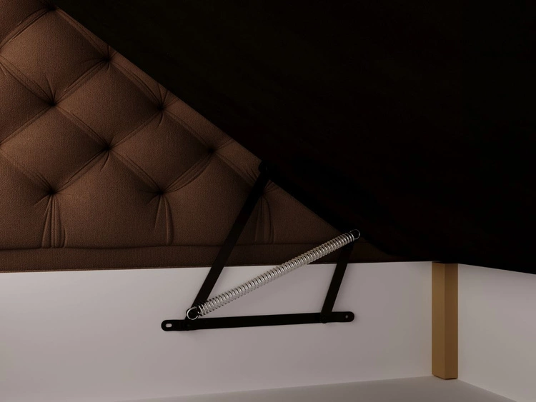 Boxspringbett mit Bettkasten 140x200 Bergamo Braun