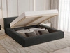 Polsterbett mit Bettkasten und Lattenrost 120x200 Mali Schwarz