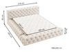 Polsterbett mit Bettkasten und Lattenrost 180x200 Palini Grau