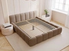 Polsterbett ohne Bettkasten mit Lattenrost 120x200 Cloud Low aus Bouclé-Stoff Braun