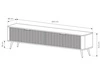 TV-Lowboard mit Türen 200 cm Latina Schwarz