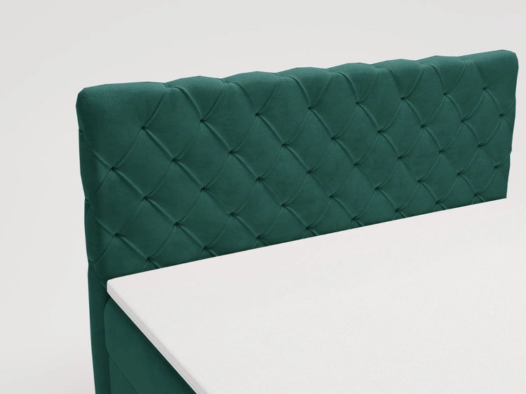 Boxspringbett mit Bettkasten 120x200 Lunaris Grün