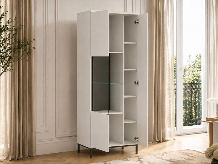 Vitrinenschrank Soroko Weiß
