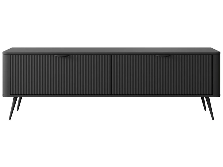 TV-Lowboard mit Türen 163 cm Latina Schwarz