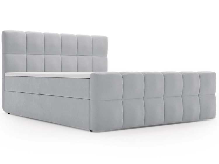 Boxspringbett mit Bettkasten 180x200 Alicante Grau