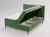 Boxspringbett mit Bettkasten 180x200 Primavera Grün