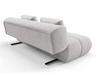 Schlafsofa mit verstellbarer Rückenlehne, Schlaffunktion und Bettkasten Figo Grau