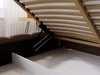 Polsterbett mit Bettkasten und Lattenrost 180x200 Cloud Bouclé-Stoff Braun