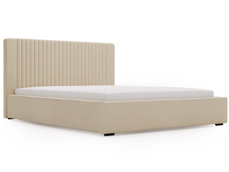 Polsterbett mit Bettkasten und Lattenrost 200x200 Malmo Beige