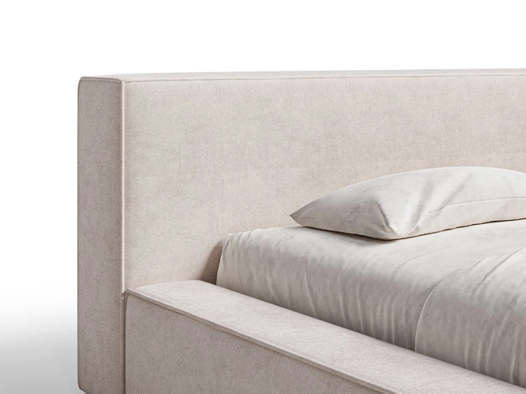 Polsterbett mit Bettkasten und Lattenrost 180x200 Mali Beige