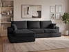 Ecksofa L-Form fürs Wohnzimmer Nesto Links Schwarz