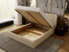 Polsterbett mit Bettkasten und Lattenrost 140x200 Malmo Beige
