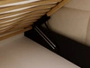 Gepolstertes Jugend-Einzelbett mit Bettkasten und Holzrost 90x200 Modo One Rechts Beige