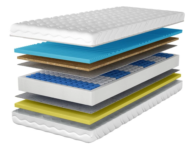 Taschenfederkernmatratze mit Kokosmatte, thermoelastischem und profiliertem Schaum Emero 100x200