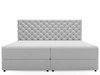 Boxspringbett mit Bettkasten 140x200 Bergamo Hellgrau