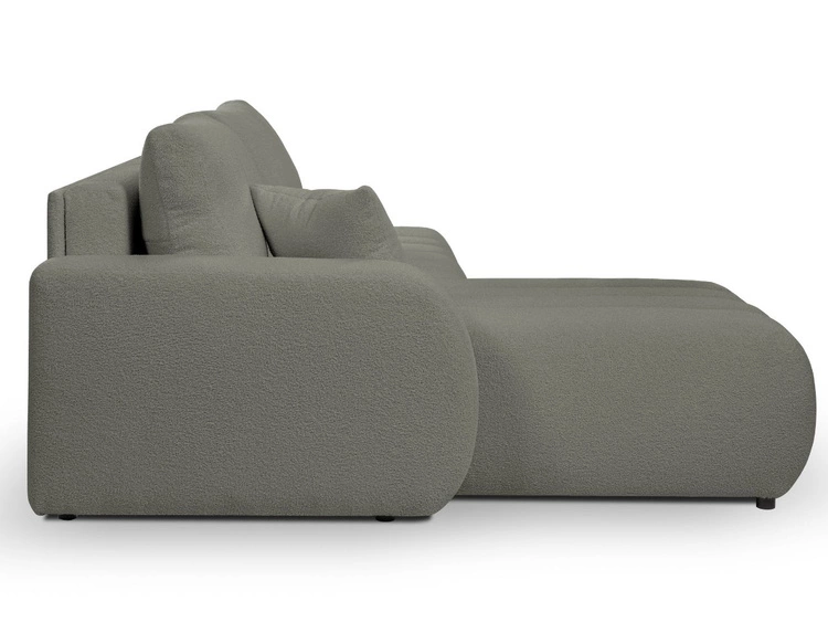 Ecksofa mit Schlaffunktion und Bettkasten Links Adoro Grau