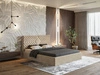 Polsterbett mit Bettkasten und Lattenrost 140x200 Loris Beige