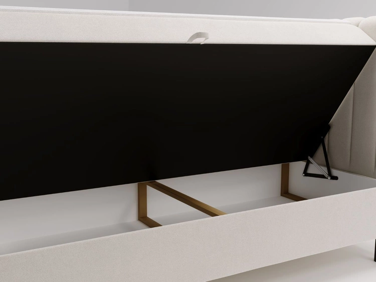 Boxspringbett mit Bettkasten 180x200 Primavera Creme