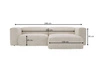 Ecksofa L-Form Rechts Moderne Cord Ecksofa Landi Honigfarben