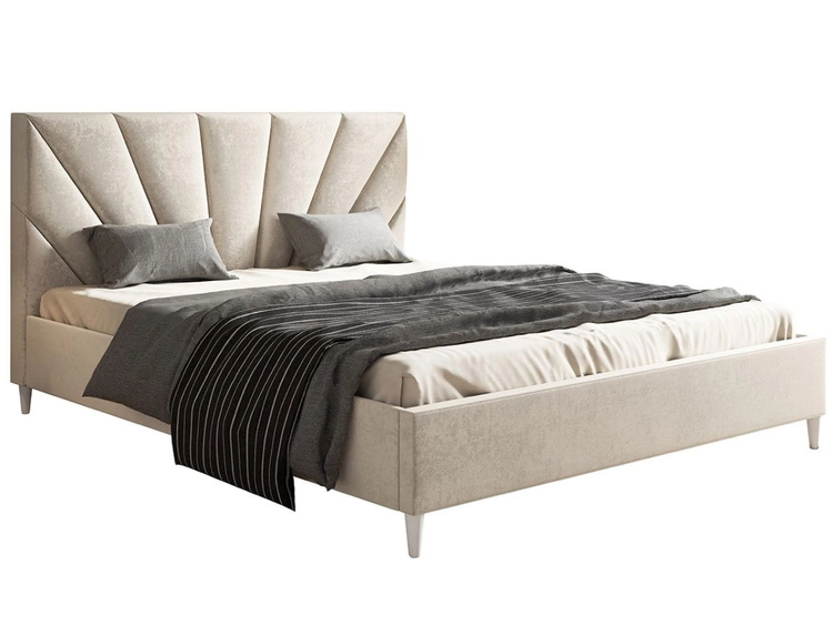 Polsterbett mit Lattenrost 120x200 Fuzi Beige