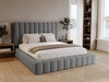 Polsterbett mit Bettkasten und Lattenrost 120x200 Rotto Grau