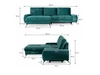 Ecksofa L-Form Links mit Schlaffunktion und Bettkasten Tonny Braun