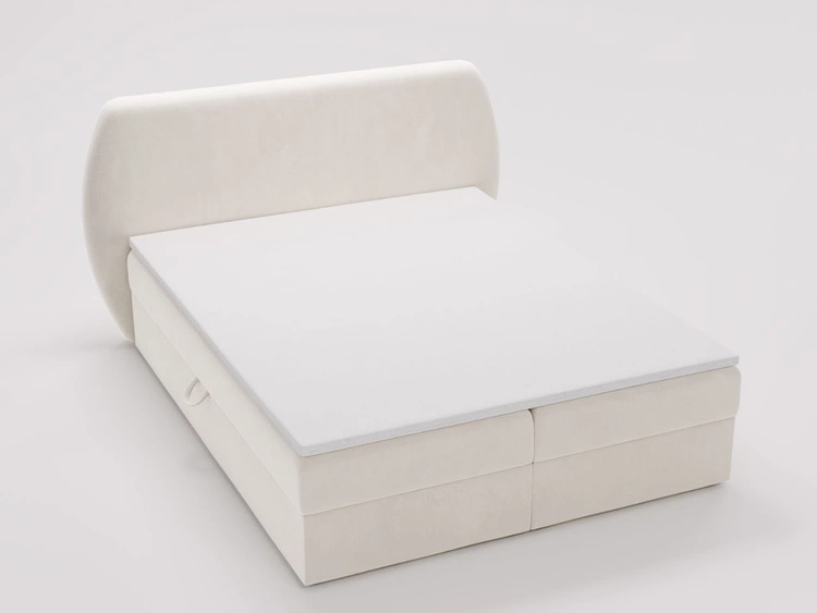 Boxspringbett mit Bettkasten 140x200 Bogota Creme
