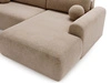 Ecksofa L-Form mit Schlaffunktion und Bettkasten Savana Rechts Dunkelbeige