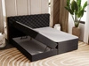 Boxspringbett mit Bettkasten 140x200 Bergamo Schwarz