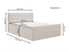 Boxspringbett mit Bettkasten 140x200 Osteno Creme