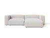 Ecksofa L-Form Rechts Moderne Cord Ecksofa Landi Grau