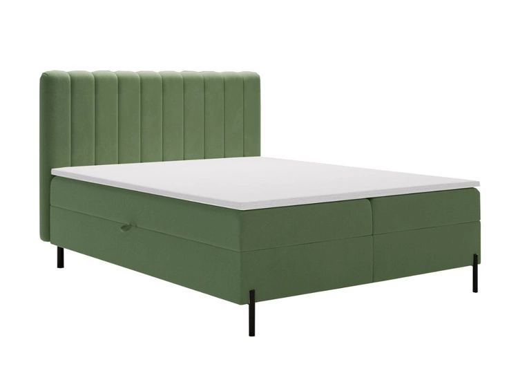 Boxspringbett mit Bettkasten 140x200 Primavera Grün